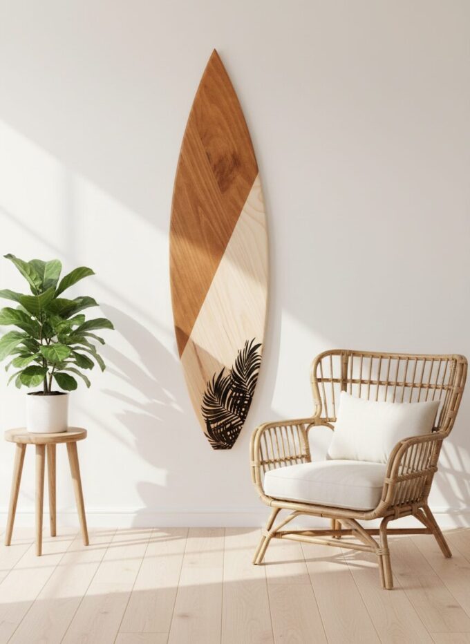 Mini panneau planche de surf en métal motif fleurs d'hibiscus 8 décoration murale - DS | eBay