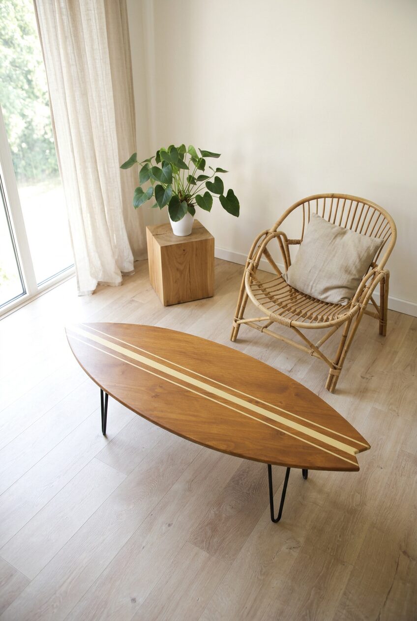Table basse planche de surf "Cap Ferret" – Image 7